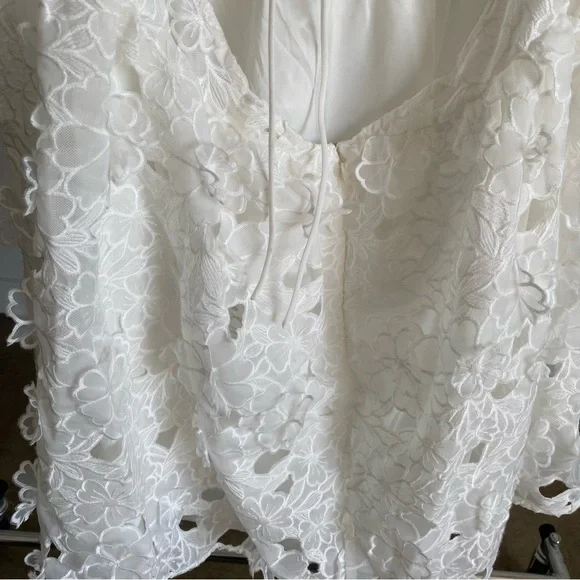 $230 NWT White For Love And Lemons “Leighton” Mini Dress Sz 2X - Picture 11 of 12